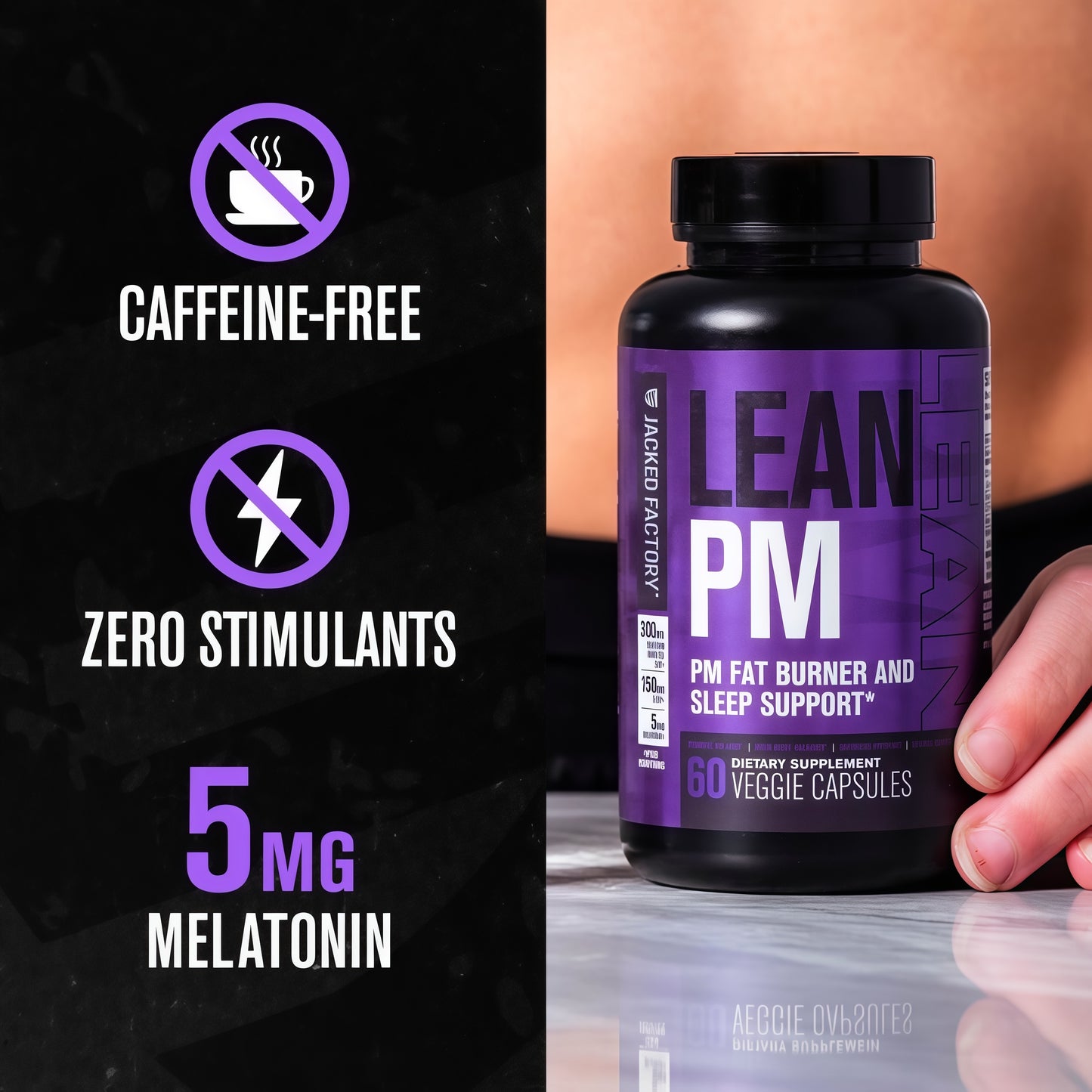 Jacked Factory Lean PM Night Sleep Aid Weight Loss  Pills（2 bottles）